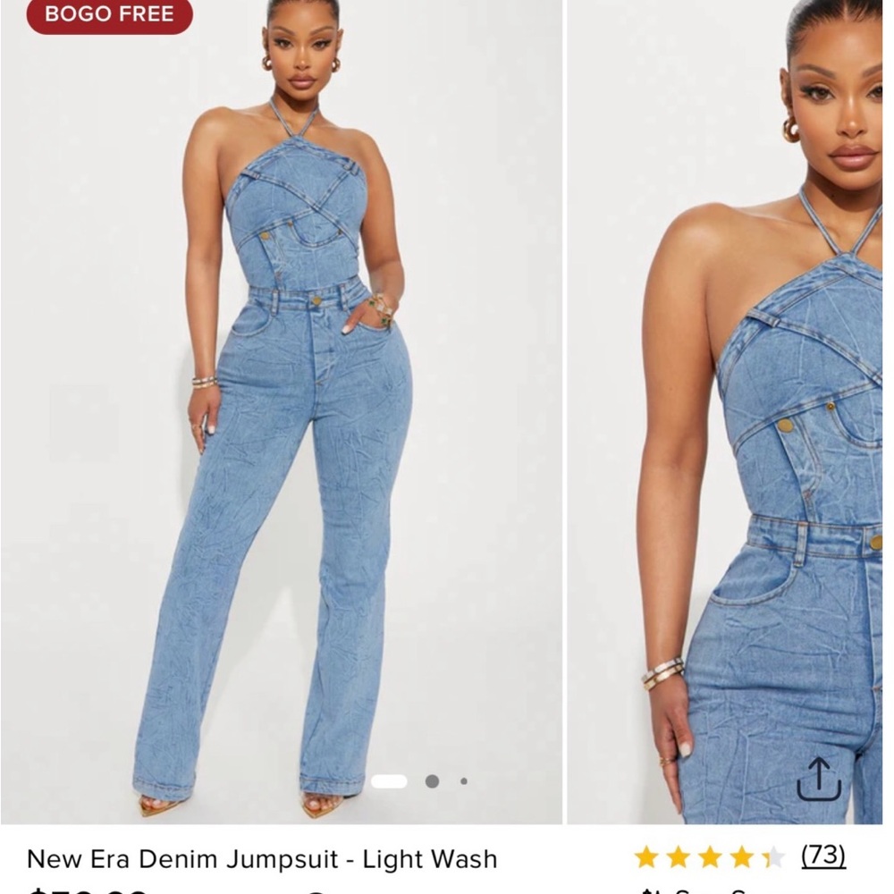 New Era Blue Denim jumpsuit